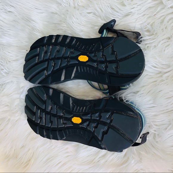 Chaco women's ZX2 Gray Blue strappy Hiking sandals - Picture 5 of 10